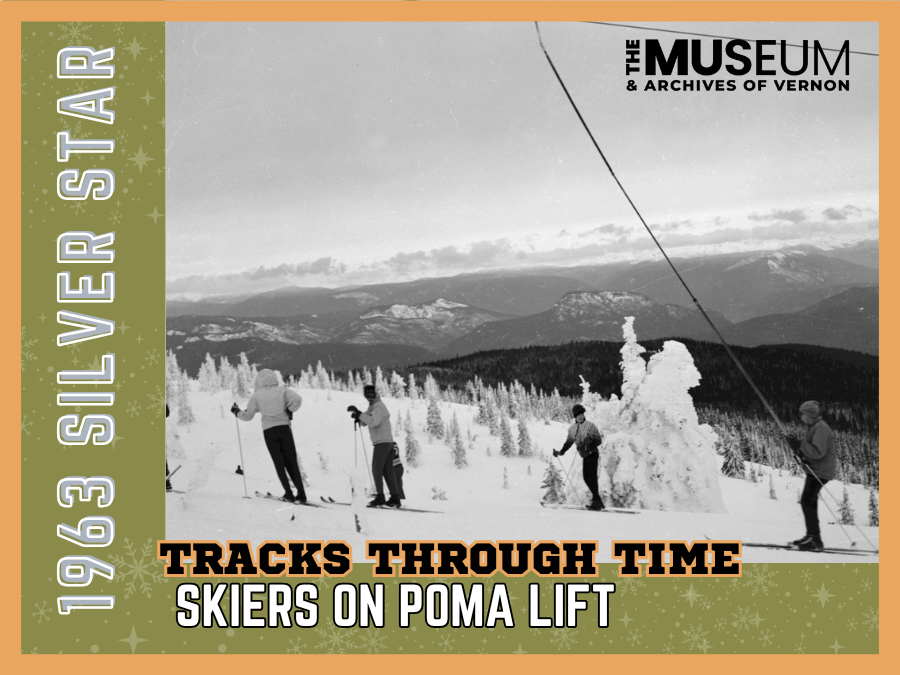1963 - Skiers on Poma Lift – front
