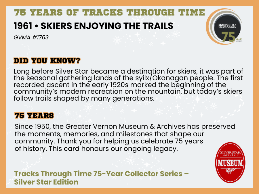 1961 - Skiers Enjoying the Trails – back