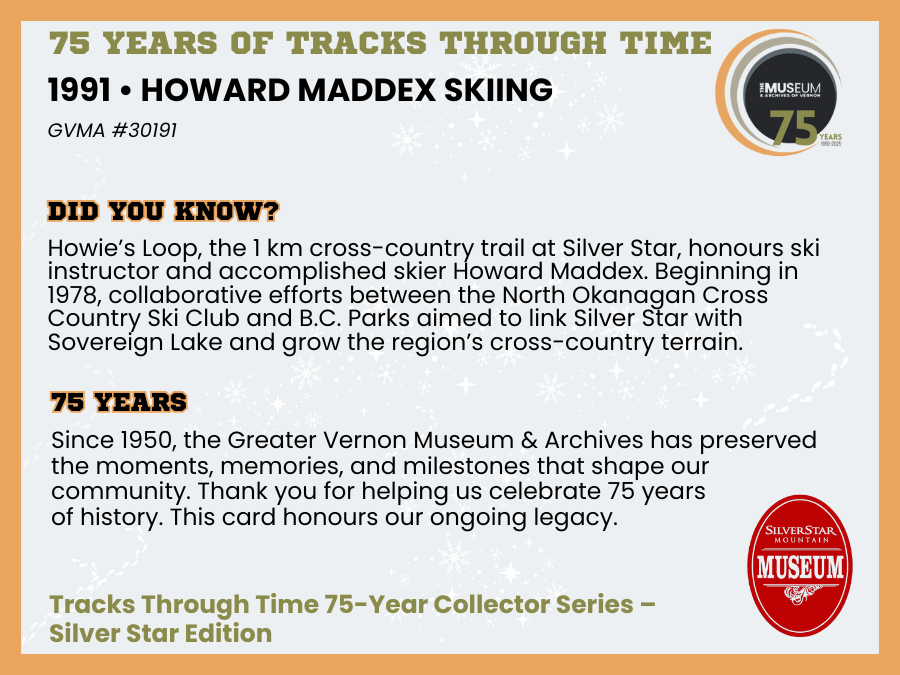 1991 - Howard Maddex Skiing – back